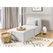 Beliani Chaise longue Bombazine LEMVIG Branco/ Bege