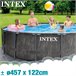 Piscina redonda INTEX Greywood com purificador Cinza
