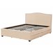 Beliani Cama com armazenamento Poliéster MONTPELLIER 187x213 Bege