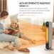 Aquecedor Cerâmico ABS HOMCOM, casa - aquecimento e climatização Prata