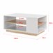 Mesa de centro Trelleborg com prateleira de aglomerado Natural/ Branco