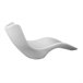 Sined CASSIOPEA Cama de jardim de design moderno feita de polietileno de alta qualidade, Branco Branco
