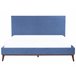 Beliani Cama com estrado Veludo BAYONNE 191x212 Azul