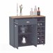 Asfeld Buffet Rack para garrafas de cozinha móveis auxiliares Cinza