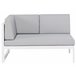 Beliani Conjunto lounge CASTELLA Cinza