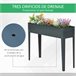 Floreira Metal Outsunny, varanda e jardim - jardinagem Cinza