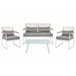 Beliani Conjunto lounge Aço POMONTE Branco