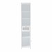 Armário alto Karlsøy com gaveta MDF PVC rattan Branco