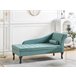 Beliani Chaise longue à direita Veludo PESSAC Azul/ Verde