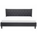 Beliani Cama com estrado Poliéster SAVERNE 197x228 Cinza Claro