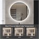 Espelho LED redondo para banheiro 60x4 Transparente