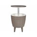 Beliani Mesa de jardim SILG 49x49 Cinza Escuro