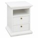 Mesa de cabeceira com 2 gavetas e 1 espaço PARIS Branco
