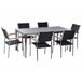Beliani Conjunto de refeição COSOLETO/GROSSETO Preto / Cinza