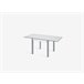 Mesa de cozinha extensível B-BOOK 80(160)x80cm Branco/cinza