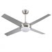 Ventilador de teto com luz  4 lâminas Dayron Prata
