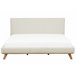 Beliani Cama com estrado Chenille TALENCE 198x218 Bege
