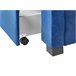 Beliani Cama com armazenamento Veludo LIEVIN 145x217 Azul Marino