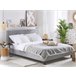 Beliani Cama com estrado Poliéster POITIERS 151x215 Cinza Claro
