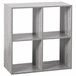 Misture prateleira com 4 compartimentos em forma de cubo 67 Cinza
