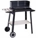 Barbecue a Carvão Metal e Porcelana Outsunny Preto