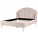 Beliani Cama com estrado Poliéster AMBILLOU 157x214 Bege