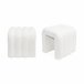 Conjunto de 2 pufes contemporâneos em tecido 38x40 Branco