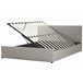 Beliani Cama com estrado Pele sintética ROCHEFORT 190x214 Cinza Escuro
