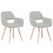 Beliani Silla de comedor CHICAGO Cinza