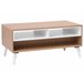 Beliani Mesa de centro ALLOA 60x100 Castanho