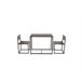 Conjunto mesa fixa e 2 cadeiras de cozinha DUO I Preto/ Madeira