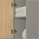 Armário de casa de banho alto com 2 portas BZR131-NG SoBuy Cinza