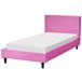 Beliani Cama Veludo FITOU 100x214 FÚcsia