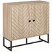 Aparador Melamina de Madeira, MDF e Metal HOMCOM Castanho