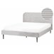 Beliani Cama Bombazine FLAYAT 173x215 Cinza Claro