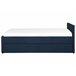 Beliani Cama com estrado Poliéster MARMANDE 86x214 Azul Marino