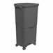 Lixeira de reciclagem com triagem seletiva e pedal Preto