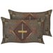 Beliani Almofada decorativa KATORA 30x50 Verde Escuro