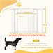 Barrera de Segurança para Cães Acero e PA PawHut Branco