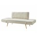 Beliani Sofá-cama Bouclé SAARELA Creme