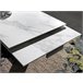 ANGEL CERDA Mesa de jantar extensível em mármore branco Branco/ Preto
