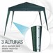 Tenda Dobrável Aço e Tecido Oxford Outsunny 240x240 Verde
