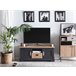 Beliani Mesa de TV GARET 120 Cinza Escuro