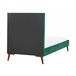 Beliani Cama Veludo BAYONNE 101x212 Branco/ Bege
