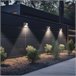 Aktive Conjunto de 4 apliques solares LED de parede 5-10 lúmens Cinza