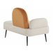 Beliani Chaise longue versão à esquerda Veludo ARCEY Branco