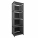Prateleira de Organização 5 Pisos PVC e Tecido Nyana Home 125x41x29 cm 41 Preto