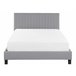 Beliani Cama com estrado Poliéster POITIERS 151x215 Cinza Claro