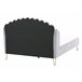 Beliani Cama Terciopelo AMBILLOU 157x214 Bege