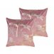 Beliani Almofada decorativa CARANDAY Rosa